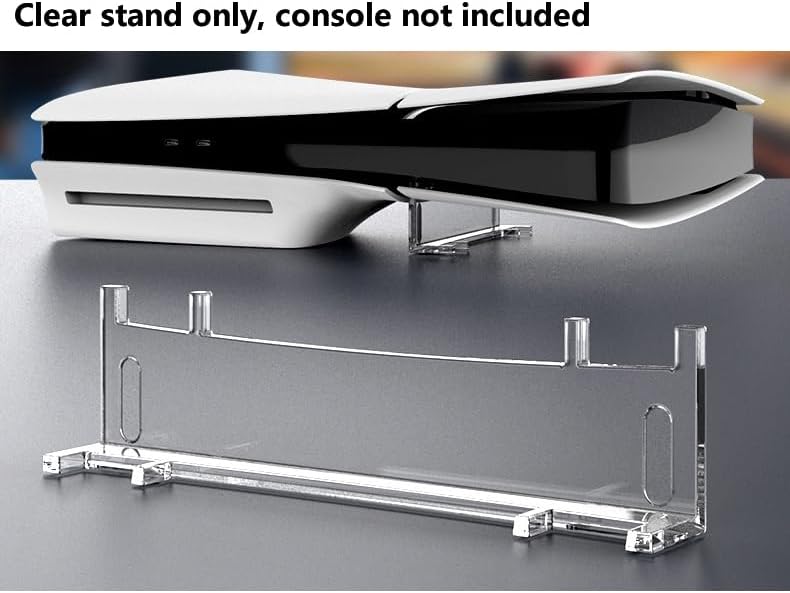 XBERSTAR PS5 Slim Stand - Cooling Feet, Horizontal Placement Bracket Holder - Flat Stand Compatible with PS5 Horizontal (for Digital & Disc) - Image 2